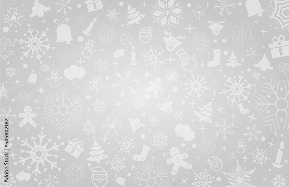 christmas icon (white) on grey background - vector christmas icon (white) on grey background - vector