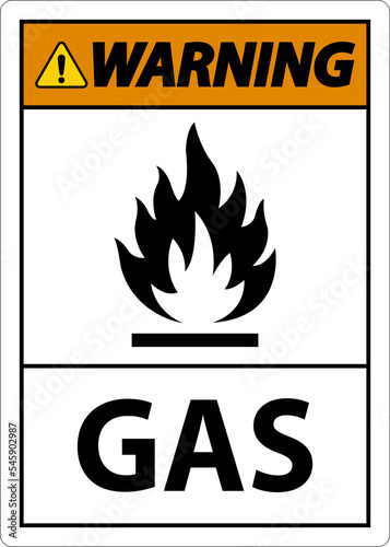 Symbol Warning Sign Gas On White Background