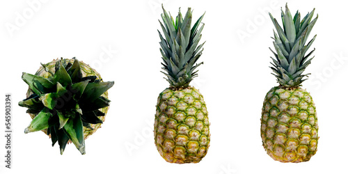 Close-Up Of Pineapple Against transparent Background