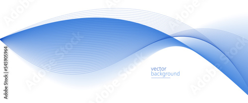 Smooth flow of wavy shape with gradient vector abstract background, light blue design curve line energy motion, relaxing music sound or technology.