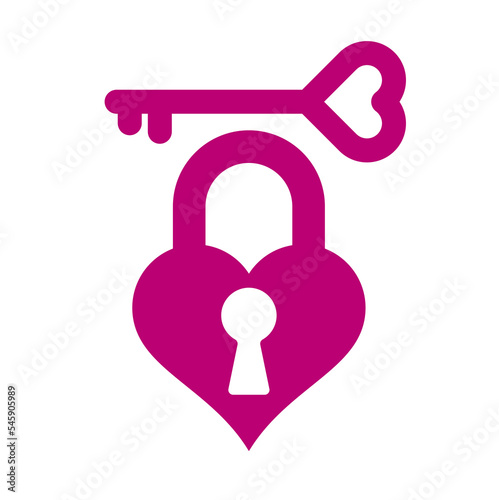 Heart shaped padlock vector...
