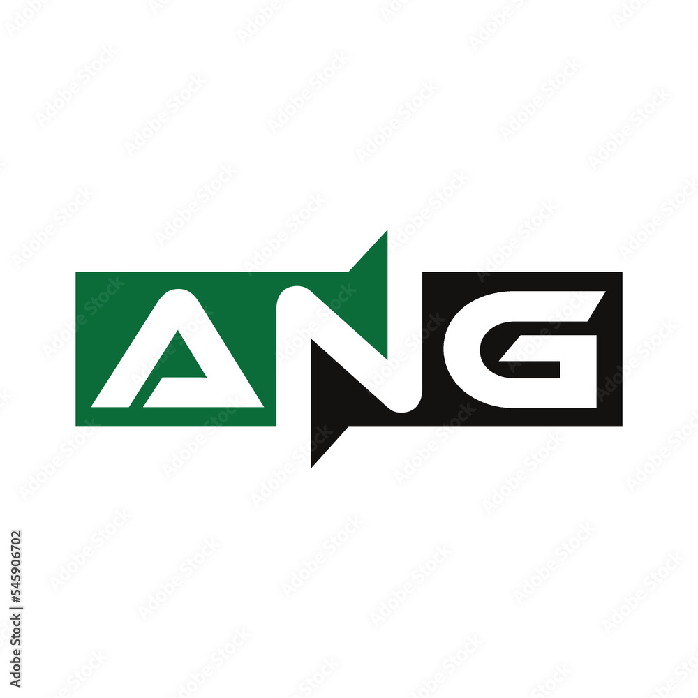 ANG Monogram Initial Letters Logo Design ANG Monogram Initial Letters Logo Design