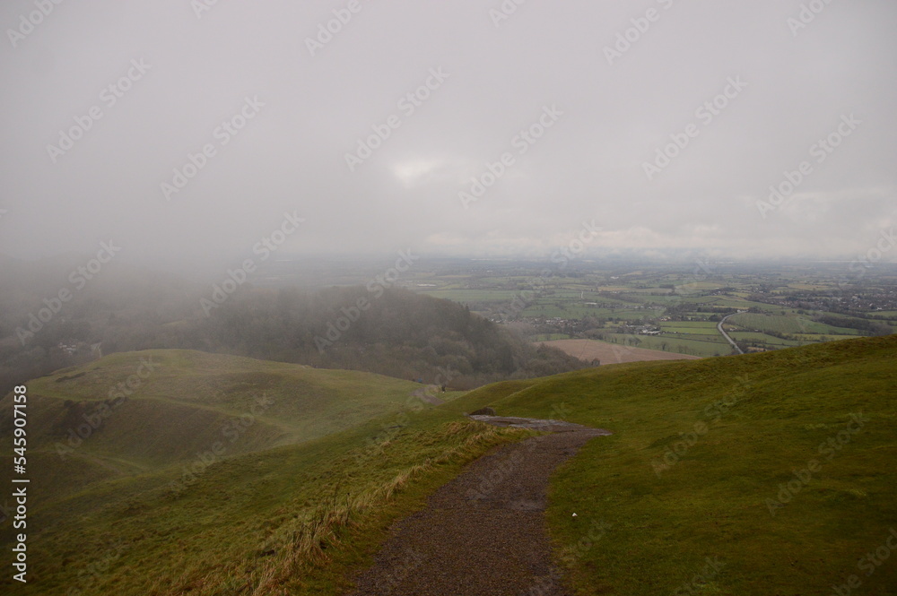the views at the top of British camp during a foggy day the views at the top of British camp during a foggy day