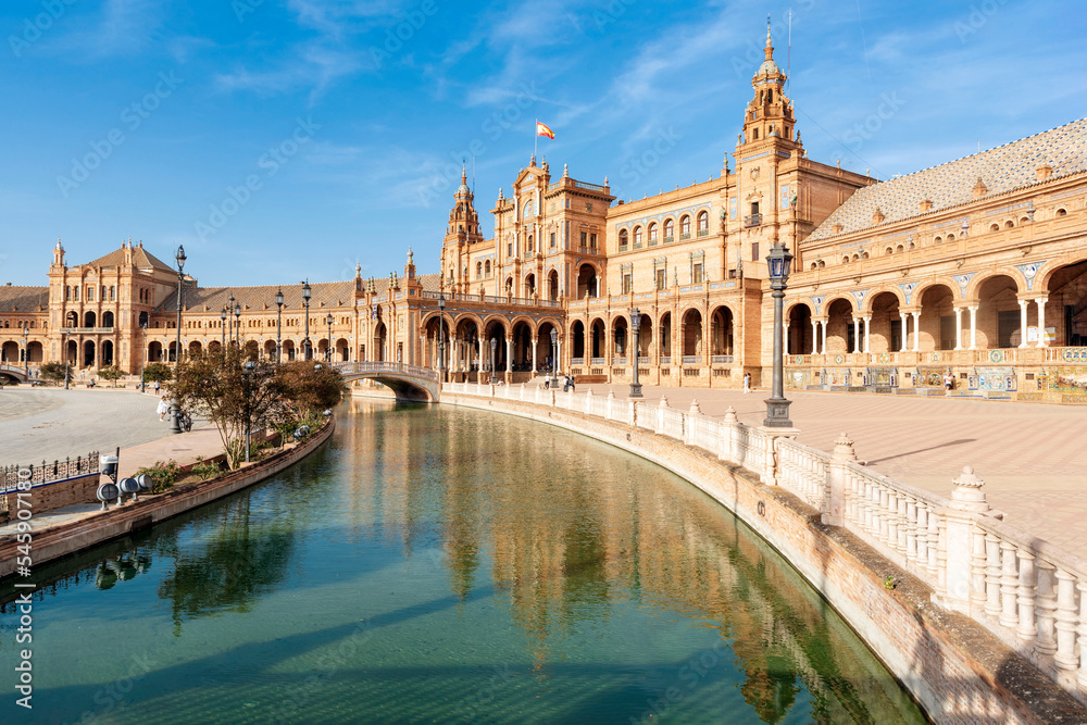 Famous Plaza de España in Sevilla, Spain