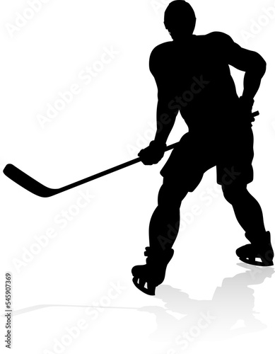 Silhouette Ice Hockey Player