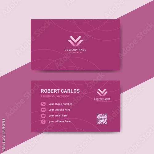 Pink business identity card template concept