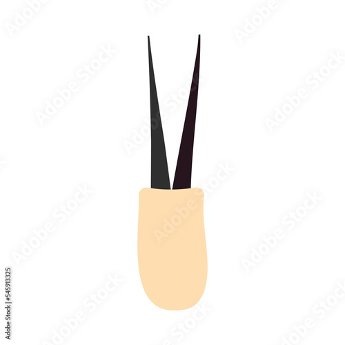 Hair transplant two shaft follicle icon