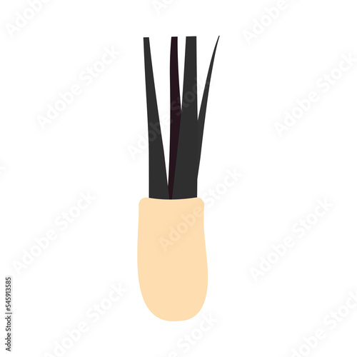 FUE hair transplant treatment symbol. Extracting hair follicle from scalp. Alopecia medical procedure. Hair loss diagnosis and transplantation concept. Vector illustration.