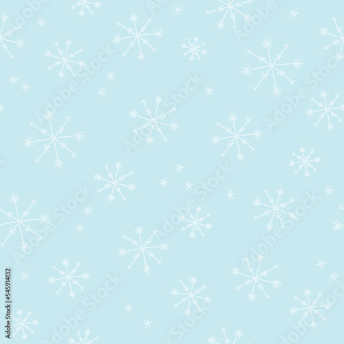 Seamless Teal Snowflake Pattern