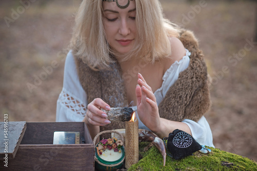 Принти на полотні Illustration of old Scandinavian magic
