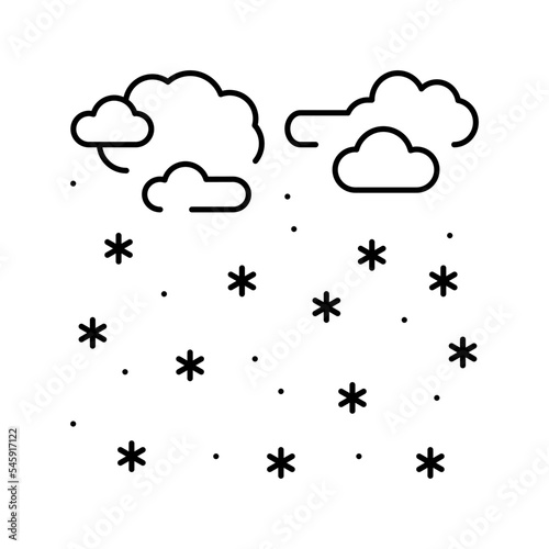 snowman winter line icon vector illustration