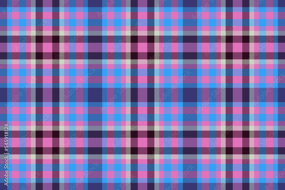 Plaid textile check. Background texture tartan. Seamless vector pattern fabric.