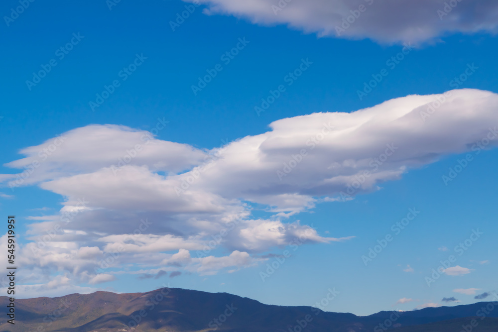 clouds over the mountains