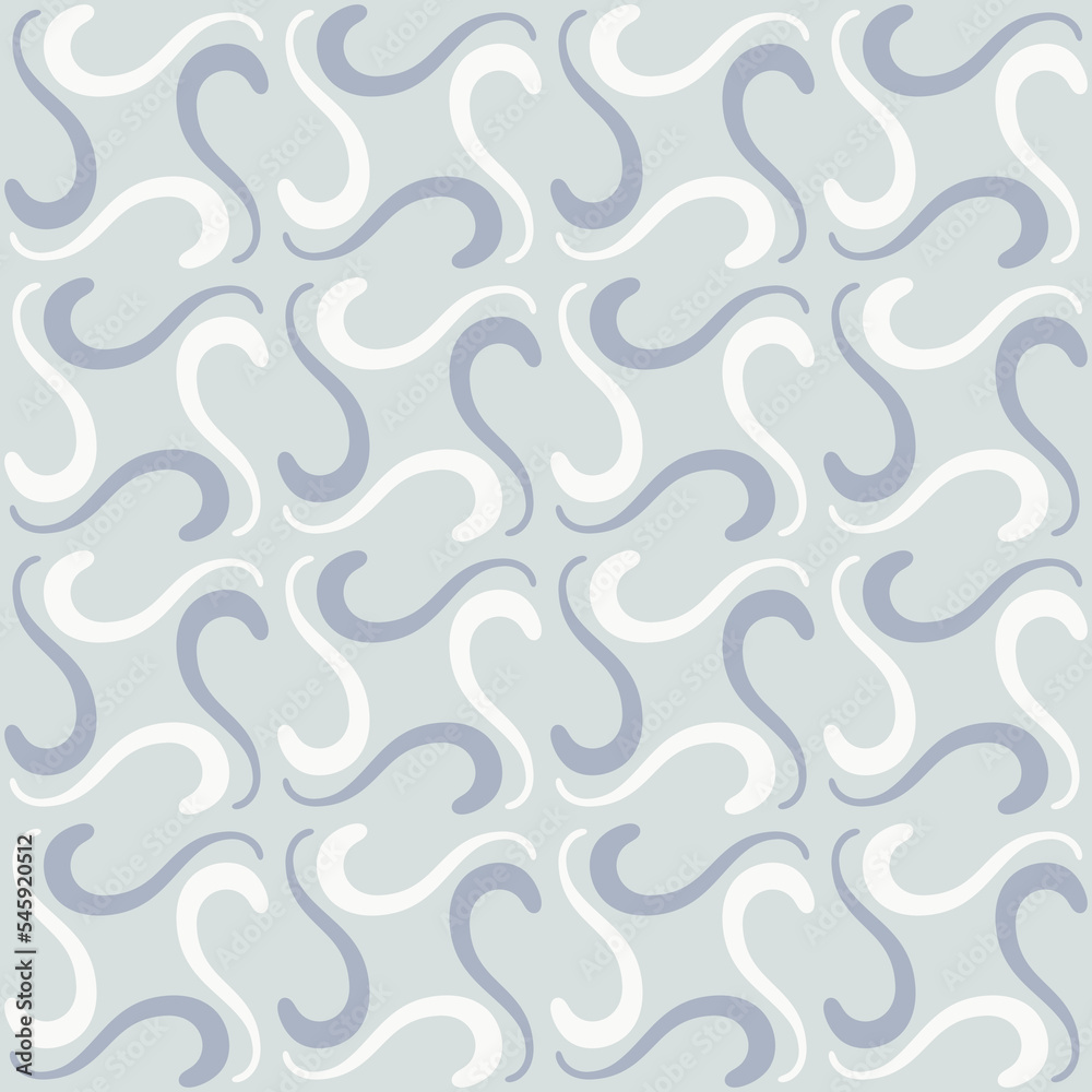 Seamless tile pattern in traditional style. Simple abstract spiral shapes. Flat vector graphics. Seamless tile pattern in traditional style. Simple abstract spiral shapes. Flat vector graphics.