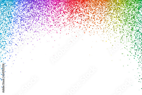 Multicolor confetti arch shape isolated
