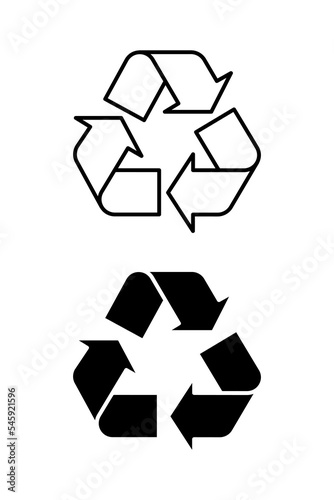 Recycling symbol on packaging  black and outline isolated PNG