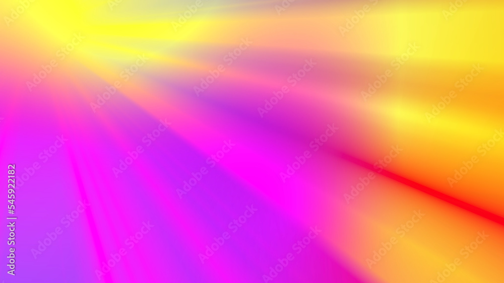 Abstract multicolored gradient glowing background with rays