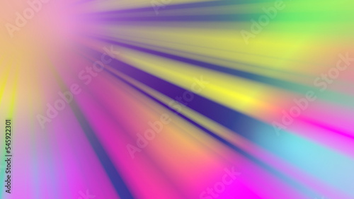 Abstract multicolored gradient glowing background with rays