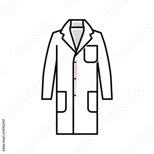 lab outerwear male color icon vector illustration