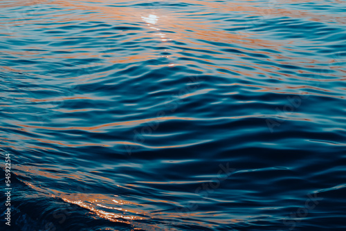 blue water surface with ripples