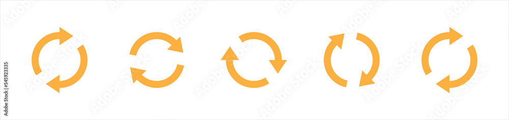 Circle arrows icon set. reload, repeat, rotate, refresh, update, convert symbol signs stickers, vector illustration Circle arrows icon set. reload, repeat, rotate, refresh, update, convert symbol signs stickers, vector illustration