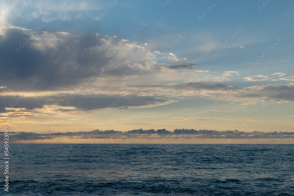 sunset over the sea