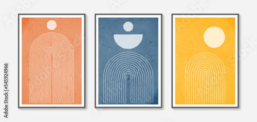 Fotografiet Collection of vector abstract wall art