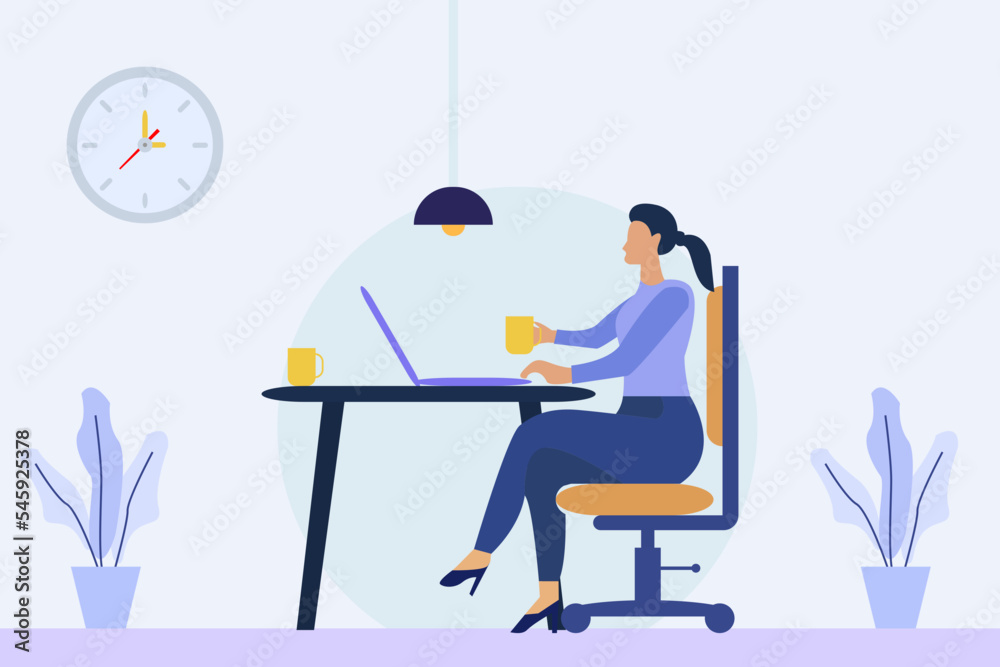 Office Work Illustration