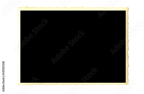 Real old photo with clipping path for the inside, blank retro frame