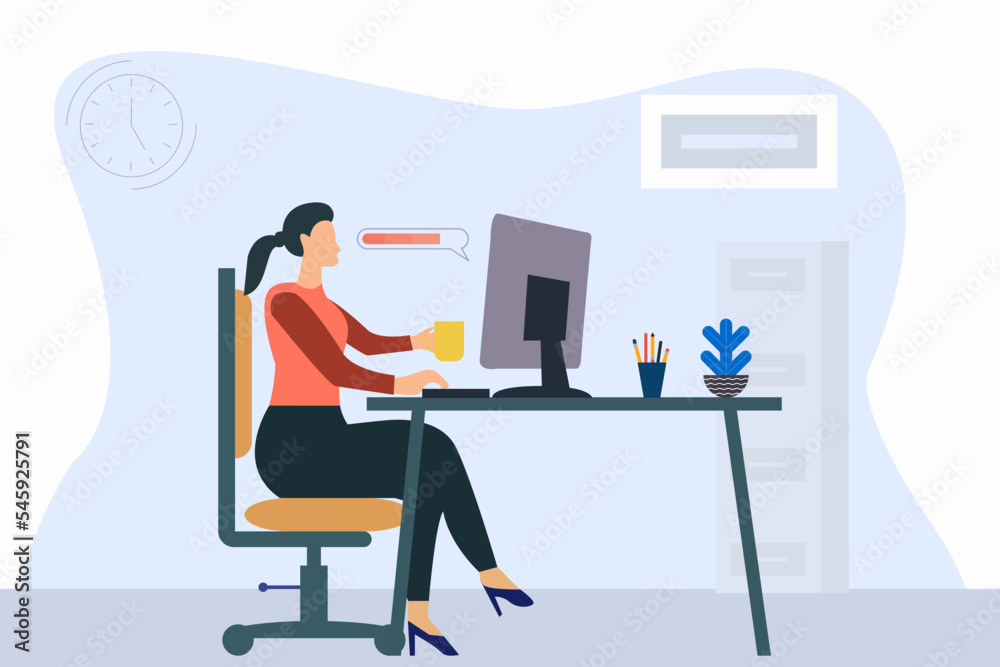 Office Work Illustration Office Work Illustration