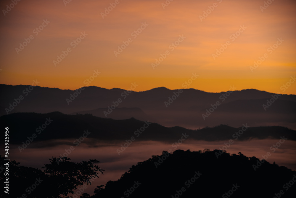 sunset in the mountains sunset in the mountains