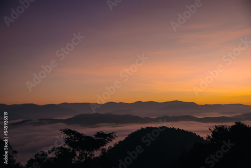 sunrise over the mountains