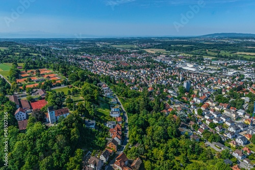 Ravensburg in Oberschwaben im Luftbild - Ausblick zur Südstadt
