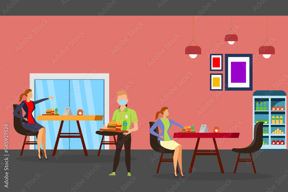 Fototapeta premium Fast Food Illustration