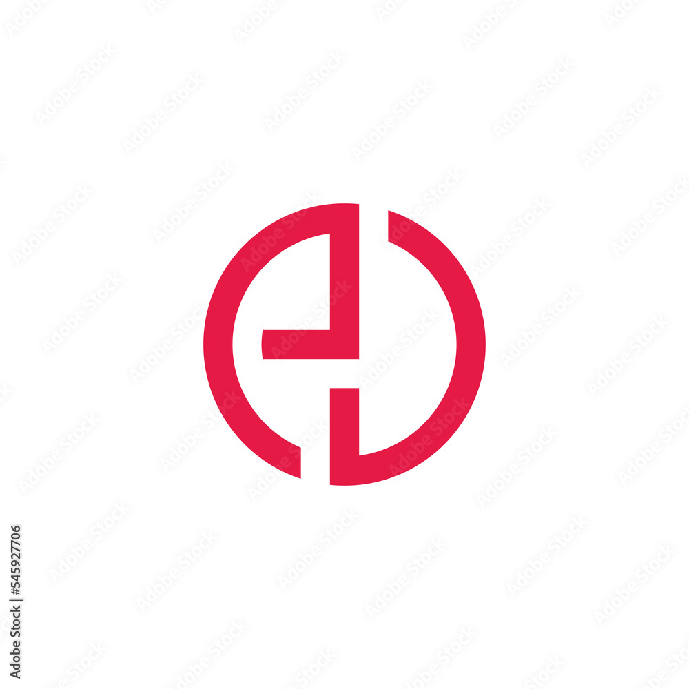 letter de circle clean geometric simple logo vector letter de circle clean geometric simple logo vector