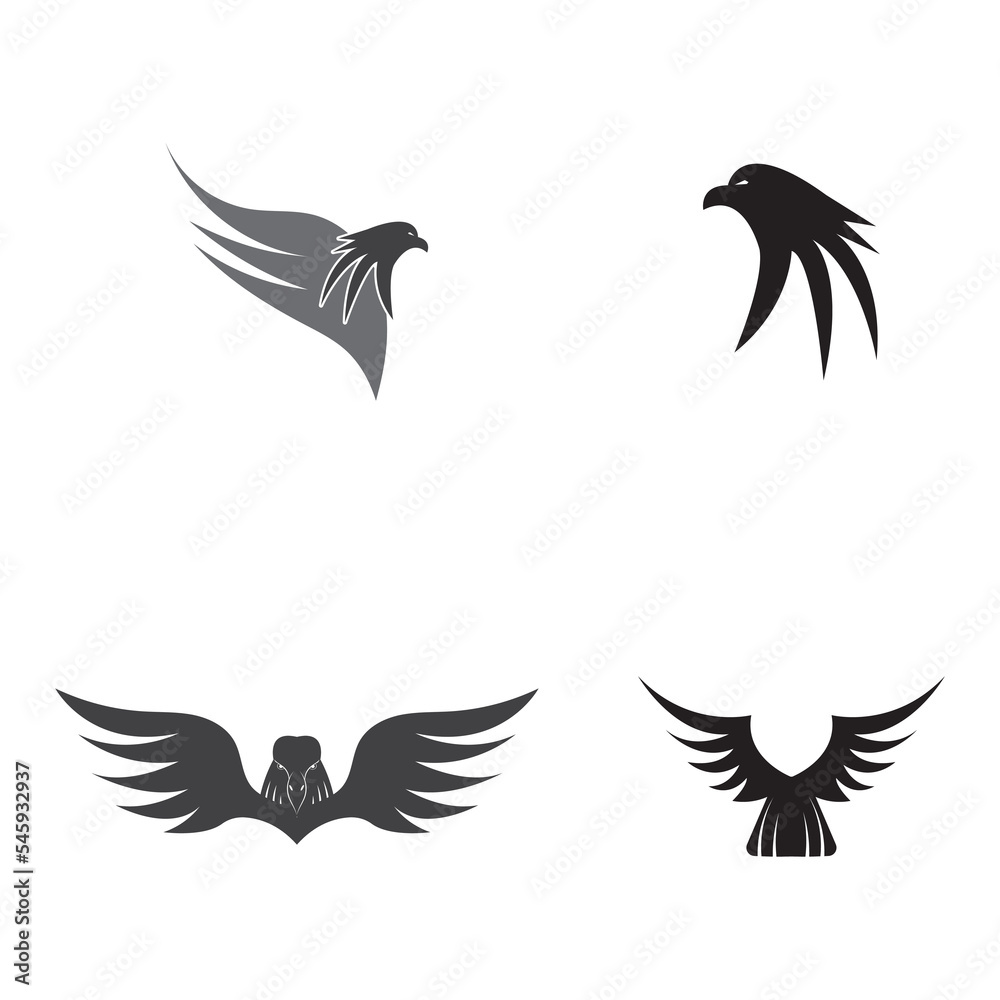 Obraz premium Falcon Eagle Logo Template vector illustration design