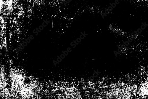 Grunge black and white scratched textured background. Abstract messy and distressed element. (vector)