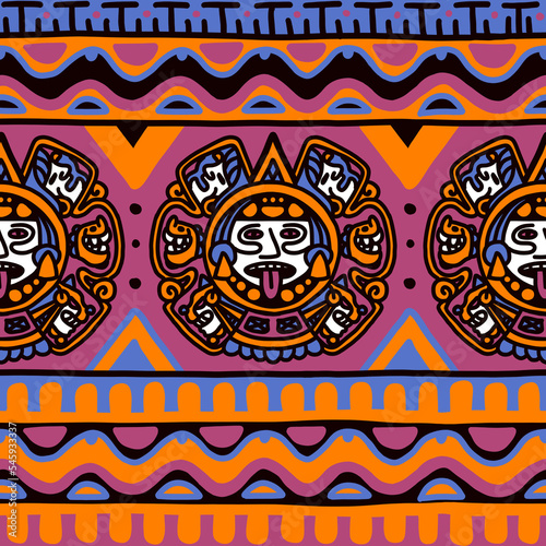 Aztec tribal seamless pattern. Native American Southwest  Navajo for wallpaper  fabric  textile  blanket  scrapbook