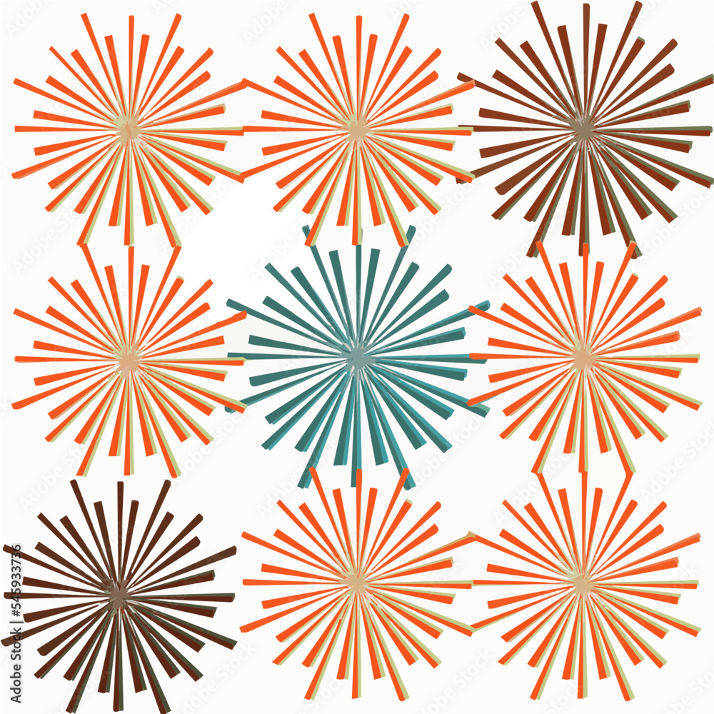 pattern with fireworks