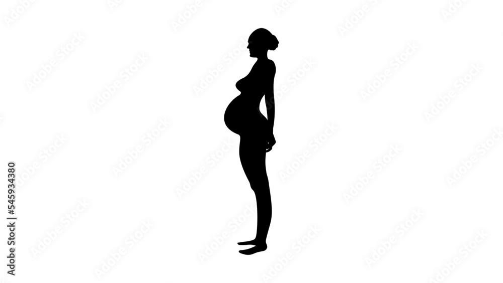 pregnant woman silhouette