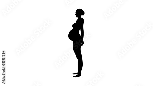 pregnant woman silhouette