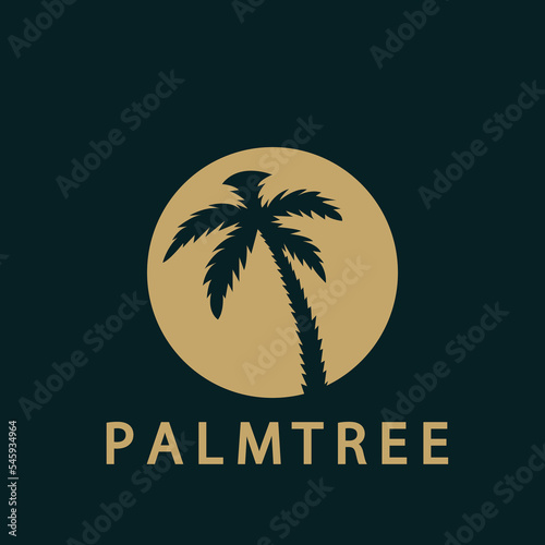 Wallpaper Mural Summer Palm Tree Silhouette Icon Logo Vector Illustration Torontodigital.ca