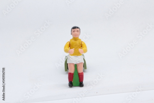 Football Soccer figure,  Football player and football, vintage toy from 1970s -1980s, Soccer action figure. 