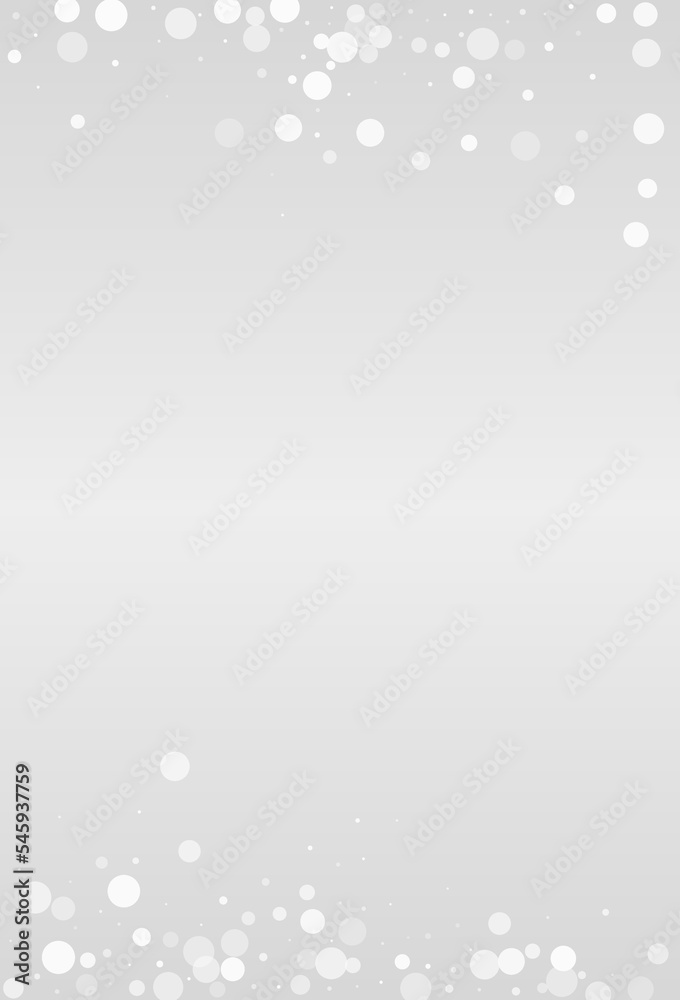 Silver Snowfall Vector Grey Background. New Silver Snowfall Vector Grey Background. New