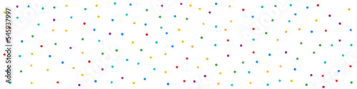 Color Dot Celebration Vector White Panoramic