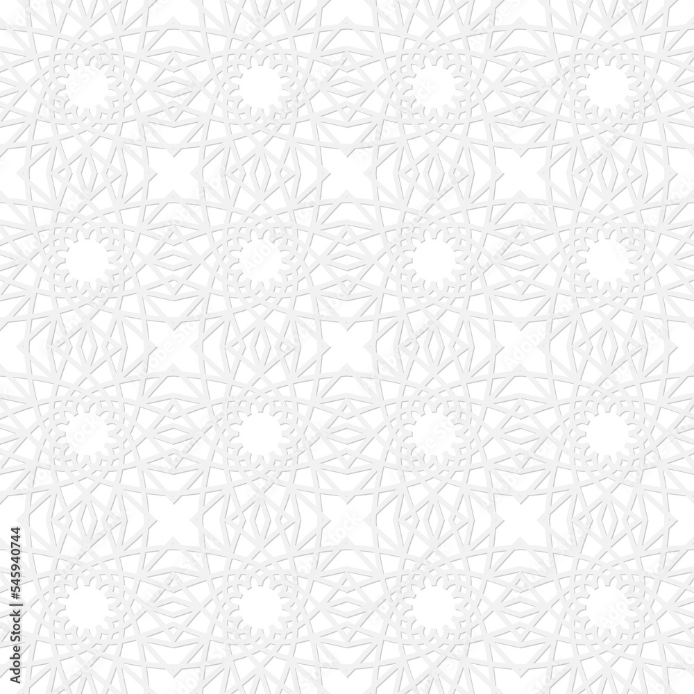 Seamless vector pattern, gray geometric patterns with shadow on a white background. For printing, packaging, wallpaper, textiles, web design, banner Seamless vector pattern, gray geometric patterns with shadow on a white background. For printing, packaging, wallpaper, textiles, web design, banner