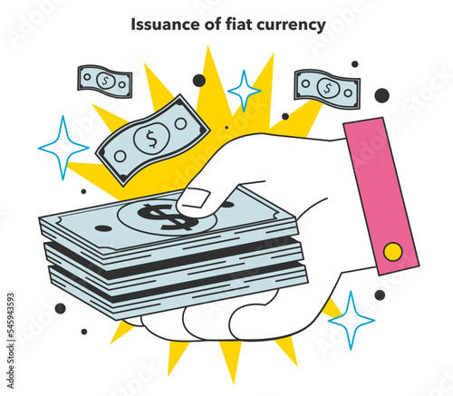 Issuance of fiat currency as a financial inflation cause. Growing up prices photo