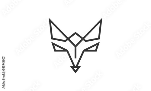abstract wolf logo design vector