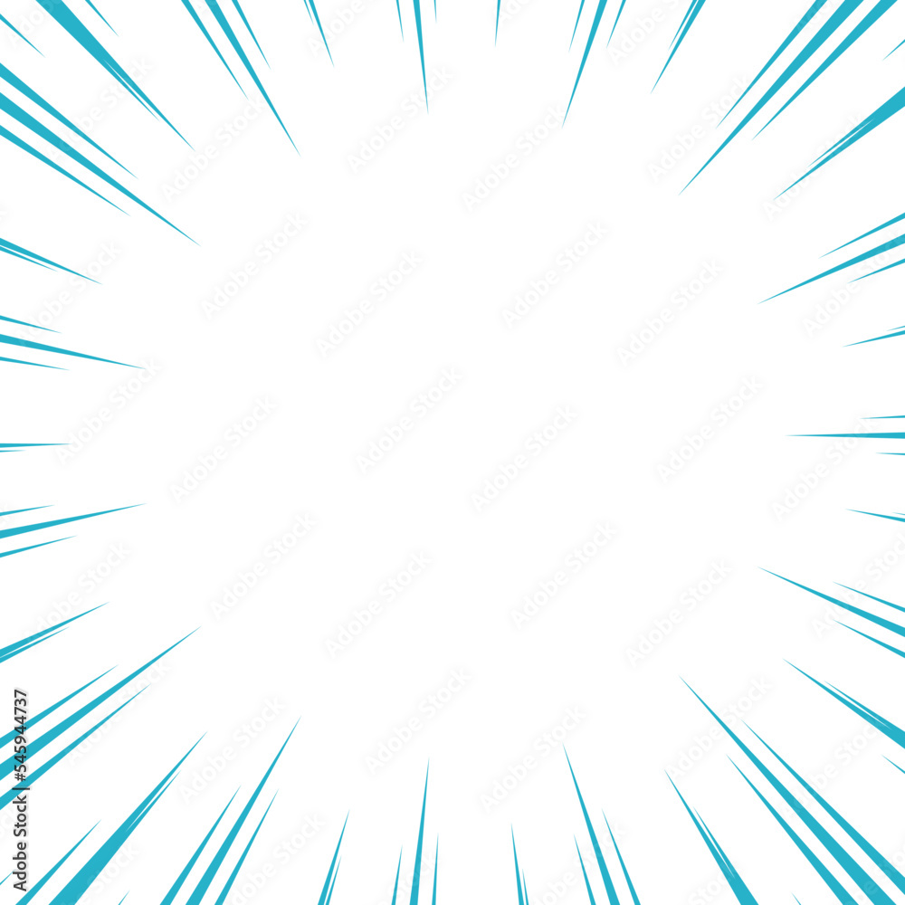 Obraz premium 漫画風の集中線のイラスト素材