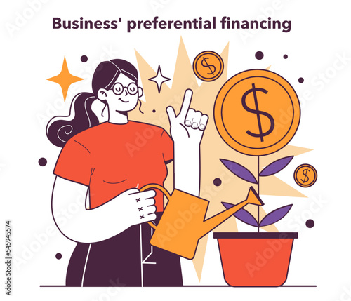 Business' preferential financing. Government actions for financial stabilization